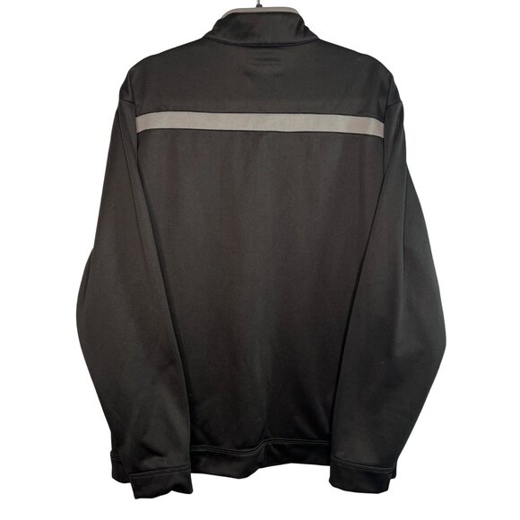Callaway Mens Black & Gray 1/4 Zip Pullover Jacket Fleece Lined Size XL READ - Picture 2 of 10